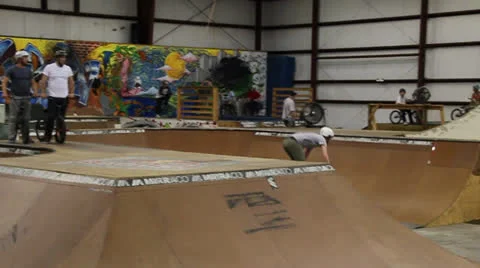 Bmx cool and precise skatepark line Stock Footage 23763002