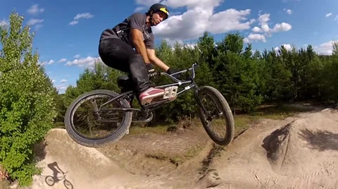 Bmx crash on barspin attempt Stock Footage 27692285