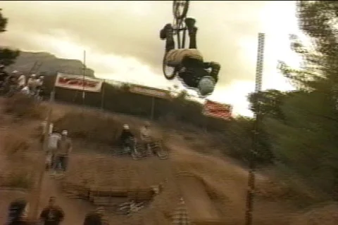 Bmx dirt jumping - backflip Stock Footage 654391