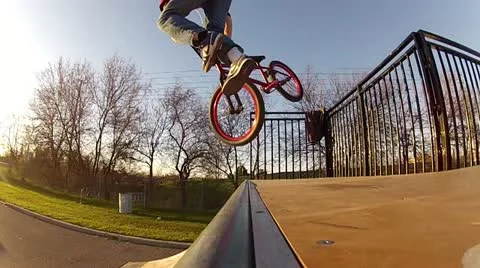 Bmx downwhip to disaster Stock Footage 20547932