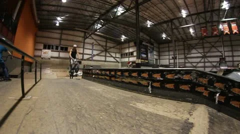 Bmx feeble grind to manual a ledge Stock Footage 20577992