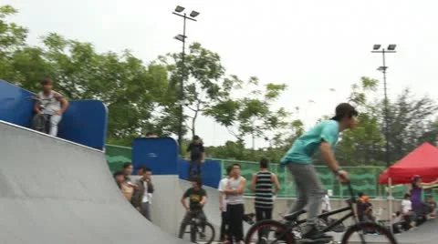 BMX Halfpipe Stock Footage 10803950