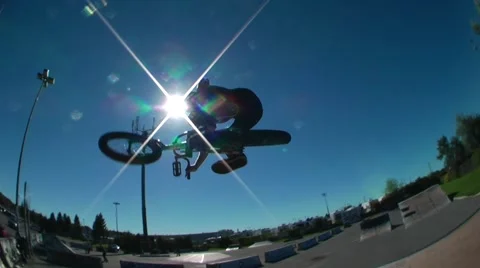 Bmx hip one foot table top Stock Footage 51702482