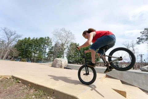 BMX Rider Doing Tricks Stock Photos