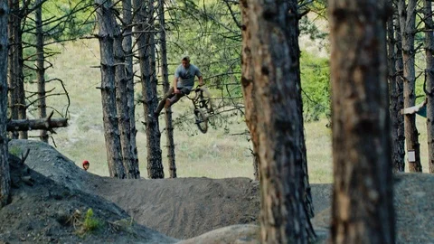 Bmx rider risking while trying to pull a double tailwhip trick Stock Footage 92167118