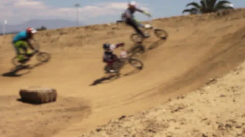 BMX Riders Racing Stock Footage 25686996