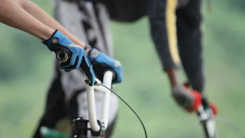 BMX starting gate, start race. 스톡 동영상 137953866