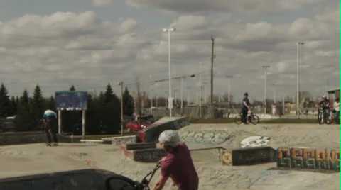 BMXer 720 spin Stock Footage 23152855