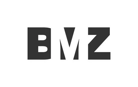 BMZ logo design. Initial letter B M Z bold font style for tech startups, co.. Stock Illustration