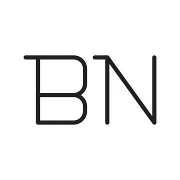 Bn initial letter vector logo icon Stock Illustration
