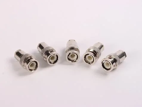 BNC-connector for a coaxial cable. Stock Photos