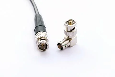 BNC connector jack with cable Stock Photos