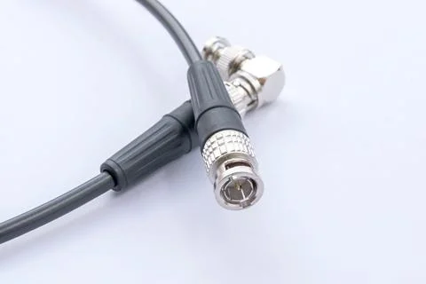 BNC connector jack with cable Stock Photos