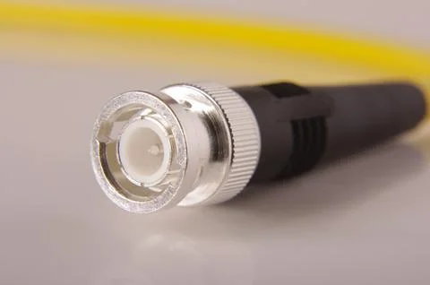BNC connector of RF cable Foto stock