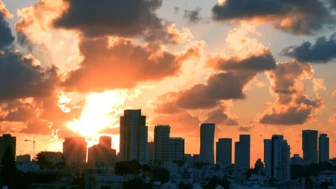 Bnei Brak (bney brak) view to Tel Aviv Israel 스톡 동영상 125468449
