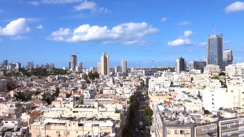 Bnei Brak (bney brak) view to Tel Aviv Israel rabi akiva 스톡 동영상 125468583