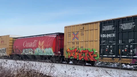 BNSF Freight Train Stock Footage 167778957