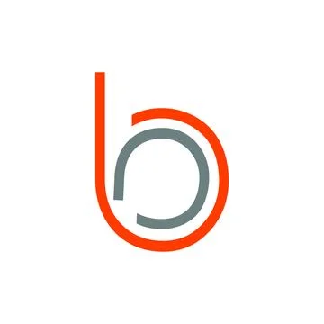 Bo, bc, ba, bb initials line art geometric company logo Stock Illustration