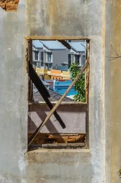 Bo kaap, cape town 059-window Stock Photos