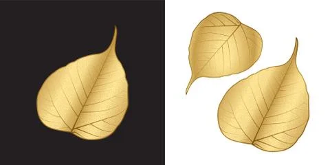 Bo leaf golden Stock-Illustration
