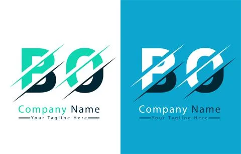 BO Letter Logo Vector Design Template Elements Stock Illustration