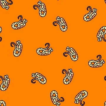 Boa constrictor animal snake vector seamless pattern 库存插图