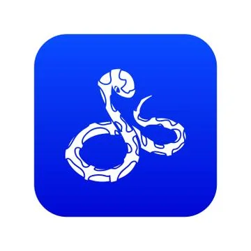 Boa snake icon blue vector Stock-Illustration