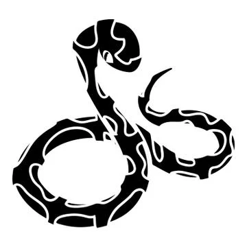 Boa snake icon, simple style Illustrazione stock