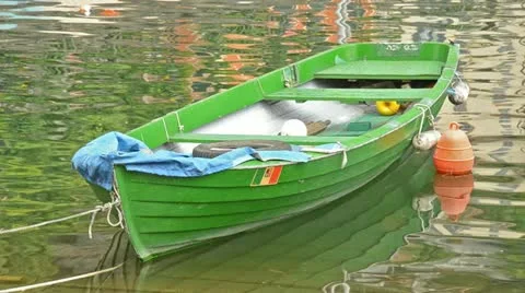 Boad on a buoy in a lake 스톡 동영상 11408358