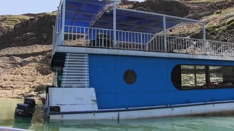 Boad collapsed due to landslide Video stock 121388565