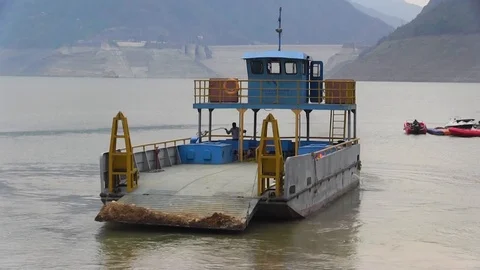 Boad collapsed due to landslide Stock Footage 121388613