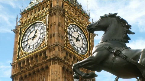 Boadicea and Big Ben CU1 Stock Footage 788111