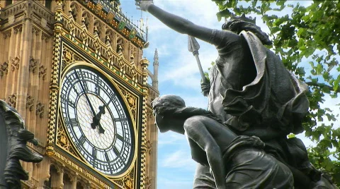 Boadicea and Big Ben CU2 Stock Footage 809997