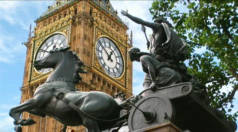 Boadicea and Big Ben WS 2 Stock Footage 807976