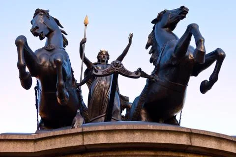 Boadicea Statue in Westminster Stock Photos