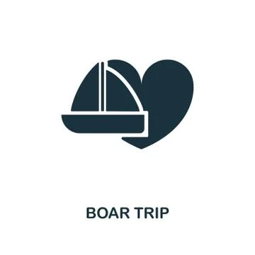 Boar Trip creative icon. Simple element illustration. Boar Trip concept symbol Stock Illustration