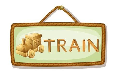 Board and rail engine Illustrazione stock
