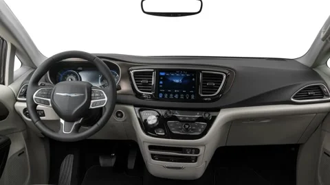 Board and steering wheel front view  2017 Chrysler Pacifica Touring-L Plus Stock Footage 159887809