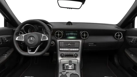 Board and steering wheel front view  2017 Mercedes-Benz SLC-Class SLC43 AMG Stock Footage 159903572