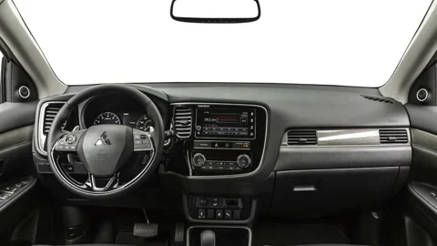 Board and steering wheel front view  2019 Mitsubishi Outlander GT 3.0 S-AWC Stock Footage 160022293