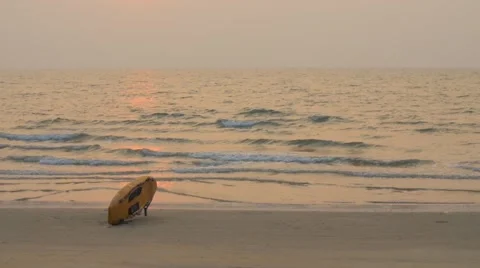 Board on beach Stock Footage 56482458