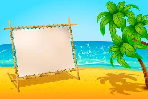 Board beach Stock Illustration
