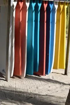 Board at the Beach Stock Photos