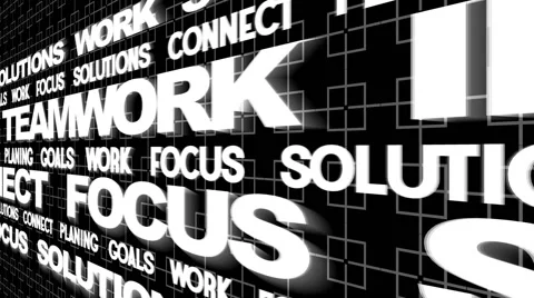 Board of Business Oriented Words Stock Footage 50311285