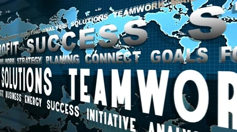 Board of Business Oriented Words Stock Footage 50311997