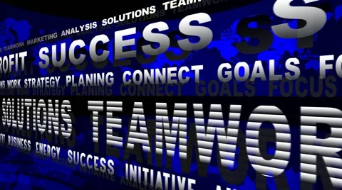 Board of Business Oriented Words Stock Footage 50312081