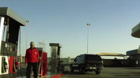 On Board Camera On A Car. Going to the Petrol Station. Bahrain 02 Video stock 63159058
