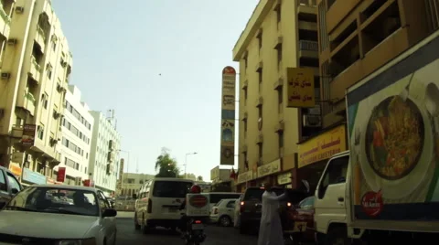 On Board Camera On A Car in Manama City. Bahrain 01 Stock Footage 63154152