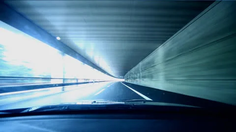 On board camera in tunnel Stock Footage 24583250