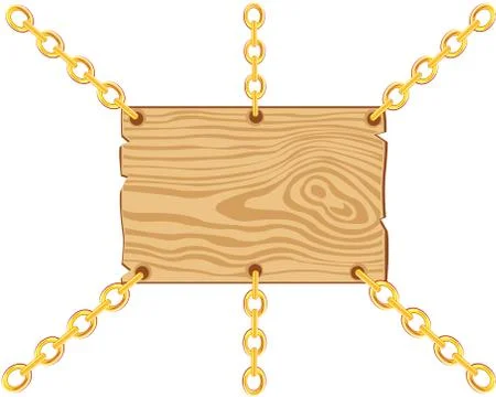 Board on chain from gild Stock Illustration